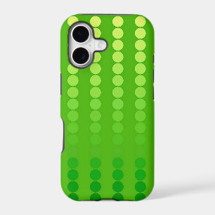 Satin dots - shades of lime green