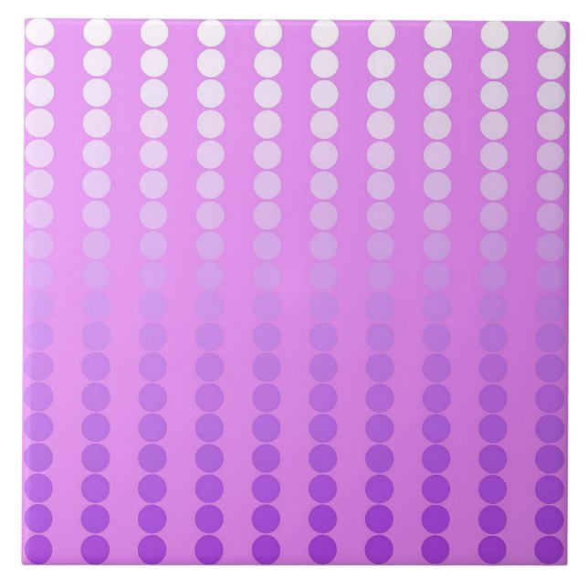 Satin dots - shades of orchid tile (Front)