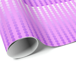 Satin dots - shades of orchid wrapping paper