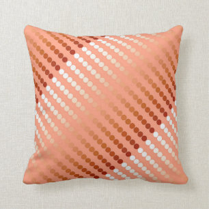 Satin dots - shades of peach cushion