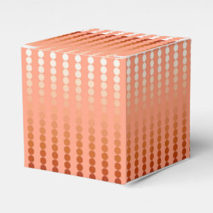 Satin dots - shades of peach favour box