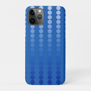 Satin dots - shades of steel blue iPhone 11 pro case
