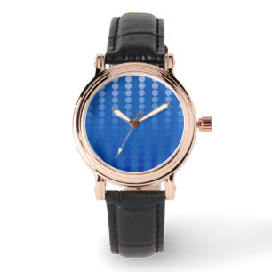 Satin dots - shades of steel blue watch