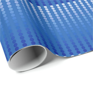 Satin dots - shades of steel blue wrapping paper