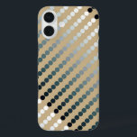 Satin dots - taupe and pewter grey iPhone 16 plus case<br><div class="desc">Large scale rows of dots with a satiny gradient shaded from pale grey to deep pewter on a taupe background</div>