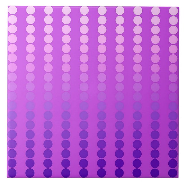 Satin dots - violet and orchid ceramic tile (Front)