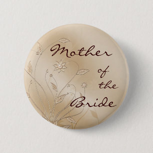 Satin Elegance Mother of the Bride 6 Cm Round Badge