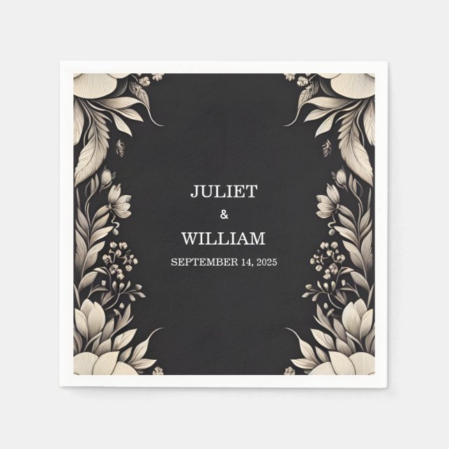 Satin Fabric Velvet Lace Linen Paper Wedding Napkin (Front)