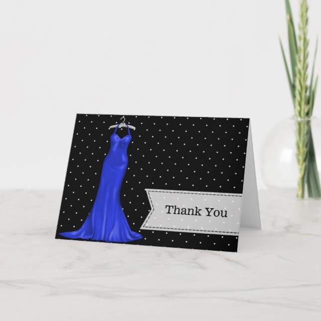 Satin gown thank you card (Front)