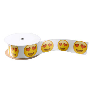Satin "heart eye" emoji ribbon