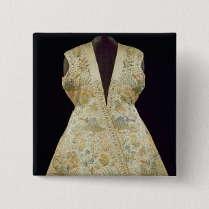 Satin Hunting Coat Embroidered with Silks in 15 Cm Square Badge