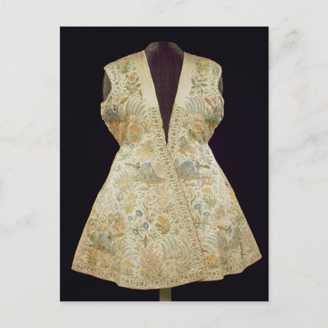 Satin Hunting Coat Embroidered with Silks in Postcard (Front)