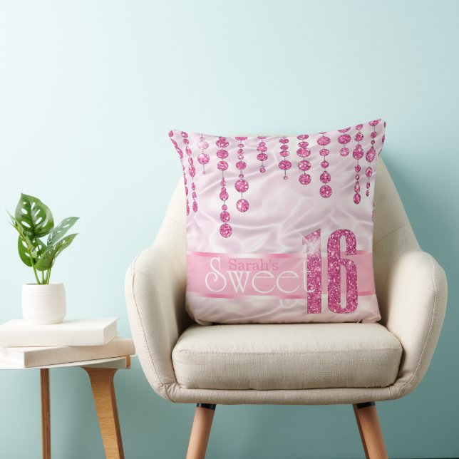 Satin Jewel Sweet Sixteen Pink ID260 Cushion (Chair)