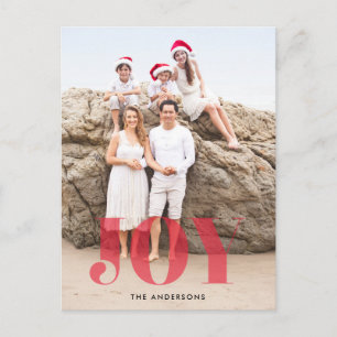 Satin Joy Christmas photo postcard