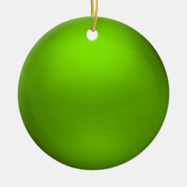 Satin Lime Orb Ornament (Front)