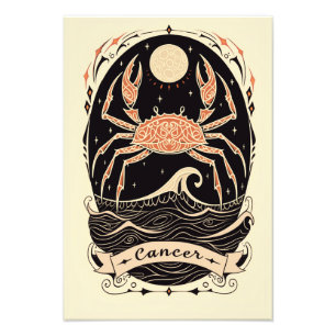 Satin Photo Paper Cancer Celestial Zodiac Print
