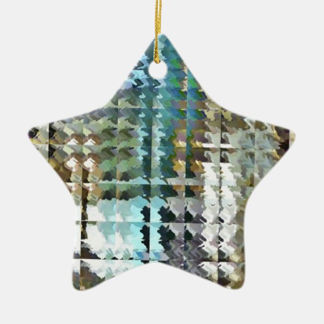 Satin Quilt   Ceramic Ornament (Front)