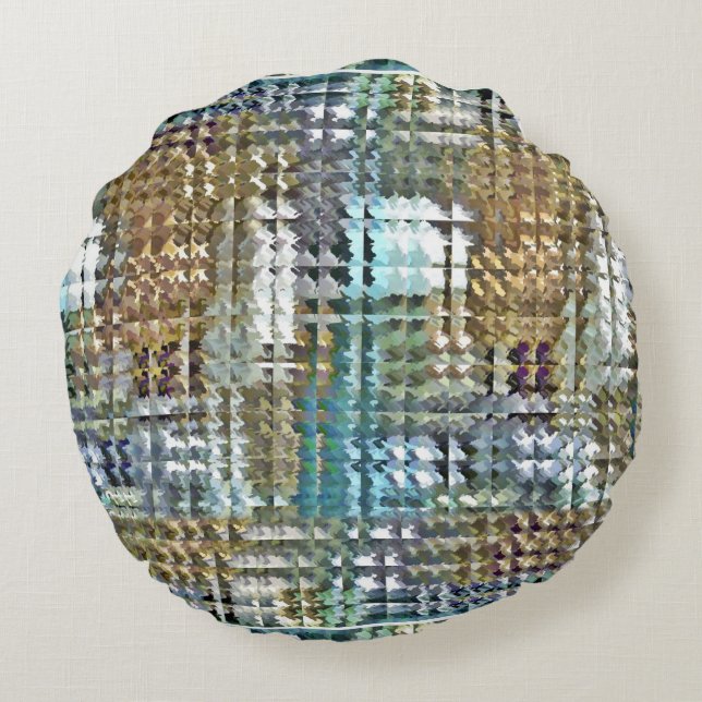 Satin Quilt Round Cushion (Back)