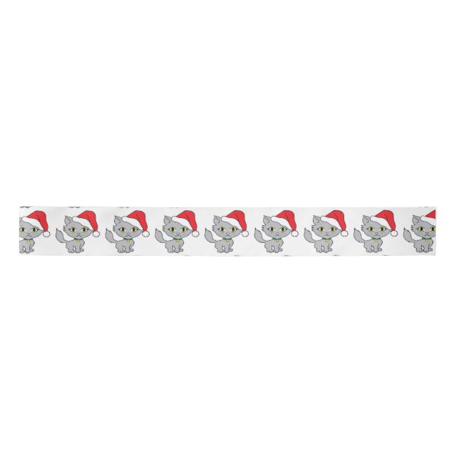 Satin Ribbon/Santa Kitty Ribbon (Front)