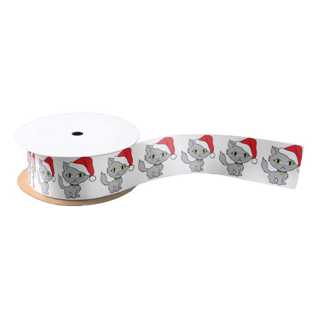 Satin Ribbon/Santa Kitty Satin Ribbon (Spool)