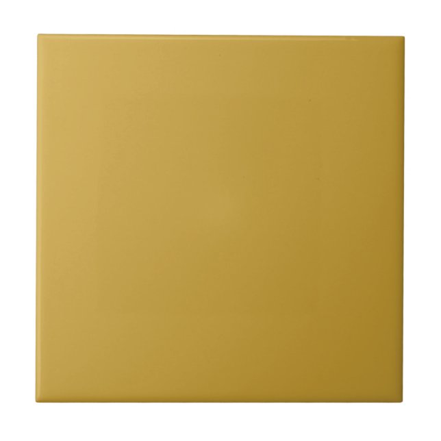 Satin Sheen Gold Solid Colour Ceramic Tile (Front)