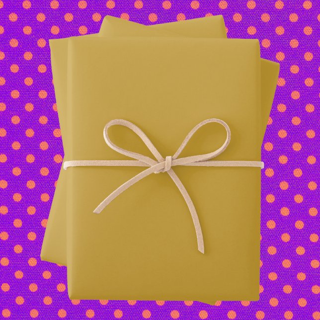 Satin Sheen Gold Solid Colour Wrapping Paper Sheet (Creator Uploaded)