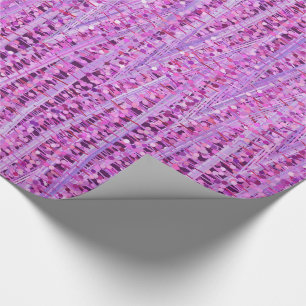 Satin Stripes and Dots Abstract, Amethyst Purple Wrapping Paper