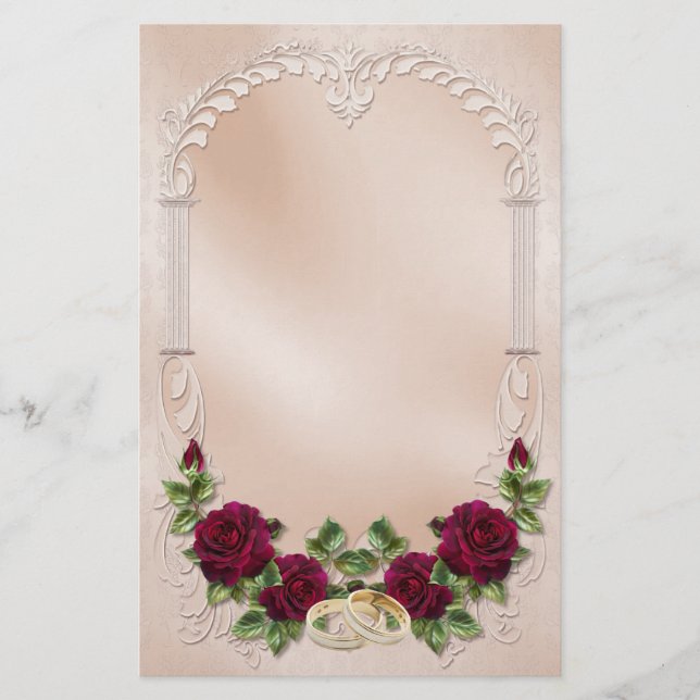 Satin Wedding 2 Stationery (Front)