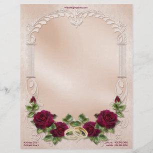 Satin Wedding In Pink - Customise Letterhead
