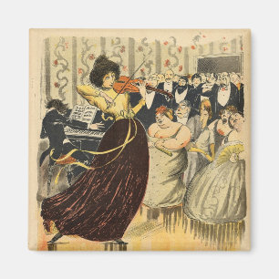 Satire of a salon musical evening magnet