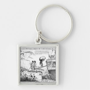 Satirical Cartoon About the State of Ireland Key Ring