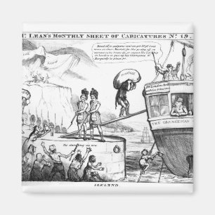 Satirical Cartoon About the State of Ireland Magnet