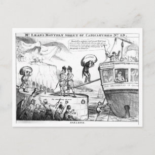 Satirical Cartoon About the State of Ireland Postcard