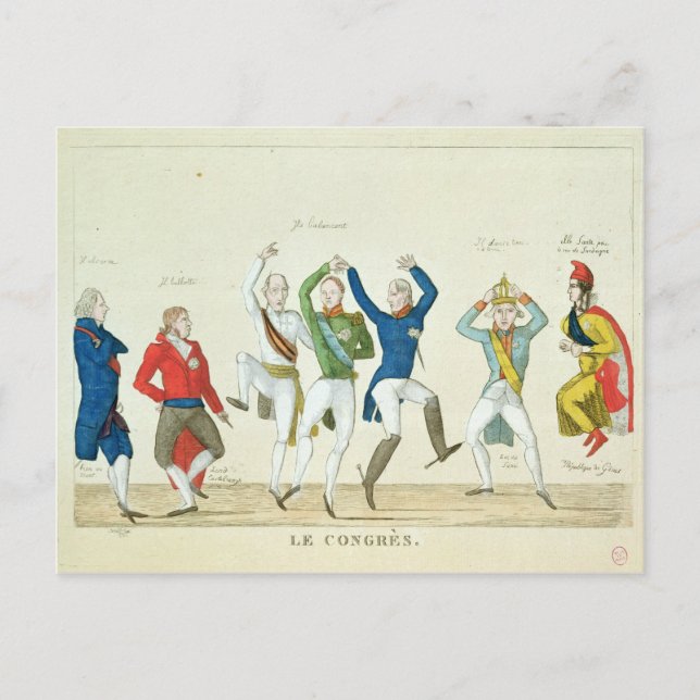 Satirical cartoon depicting the key postcard (Front)