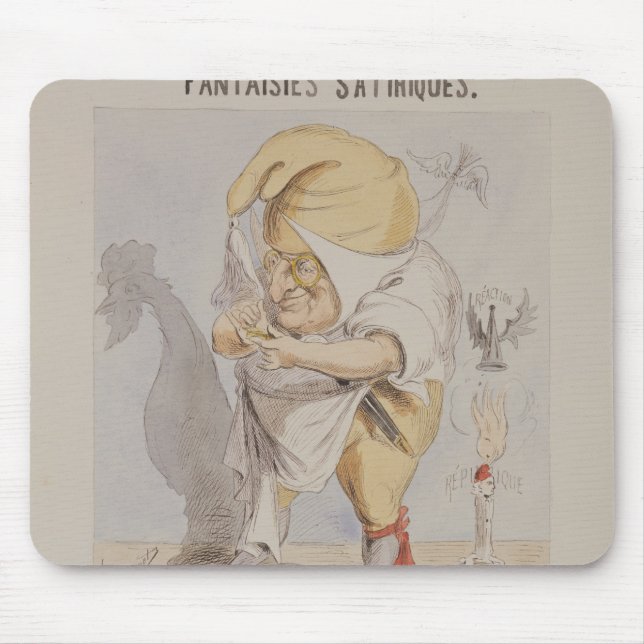 Satirical Fantasies, caricature of Adolphe Mouse Pad (Front)