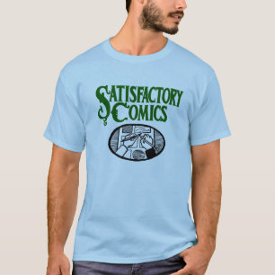 Satisfactory Comics Logo (green) T-Shirt