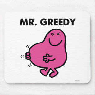 Satisfied Mr. Greedy Mouse Pad