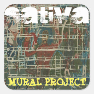 SATIVA MURAL PROJECT SQUARE STICKER