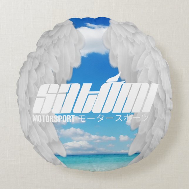 satomi motorsport Round Pillow (Front)