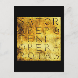 Sator Rotas Ancient Secret Magical Symbol Postcard