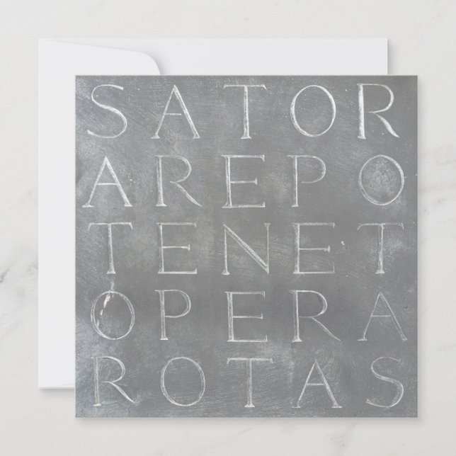 Sator Rotas Square Card (Front)