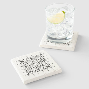 SATOR Square [BLACK] Stone Coaster