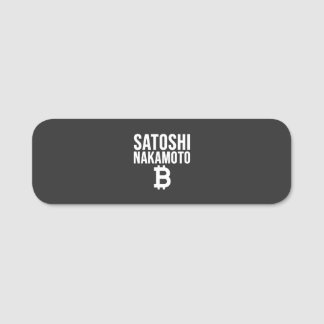 Satoshi Nakamoto White Edition Name Tag