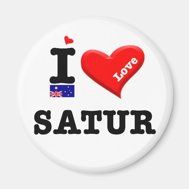 SATUR - I Love Magnet (Front)