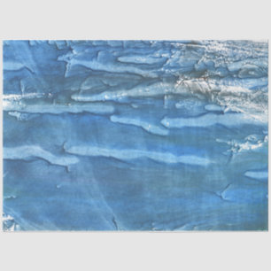 Saturated blue watercolor tissue paper