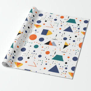 Saturated Colours Abstract Geometric Figures Wrapping Paper