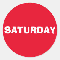 Saturday Ad Lib Red Sticker by Janz