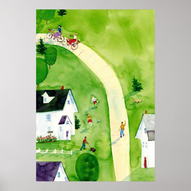 saturday afternoon Watercolor Poster (Front)