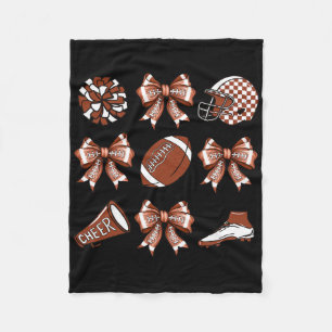 Saturday Footll And Cheerleading Gameday Mum Fan  Fleece Blanket