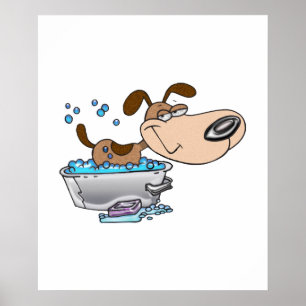 Saturday Night Dog Bath Poster